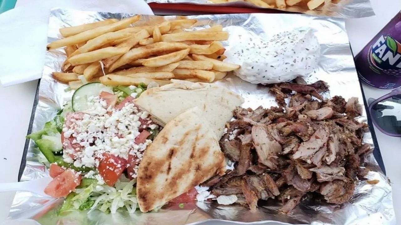 Open Souvlaki Combo No.3