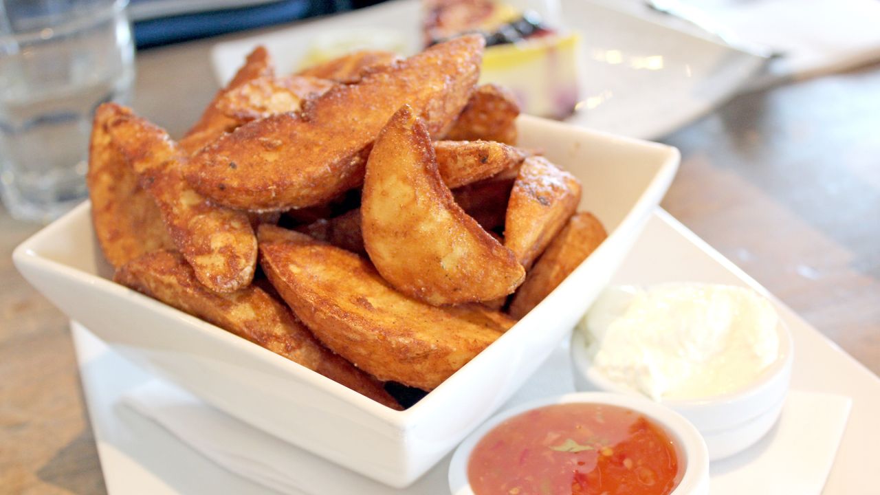 Battered Wedges side