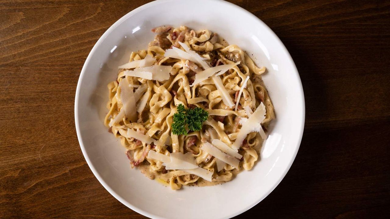 Tagliatelle - Pancetta & Porcini Mushroom Sauce (u)