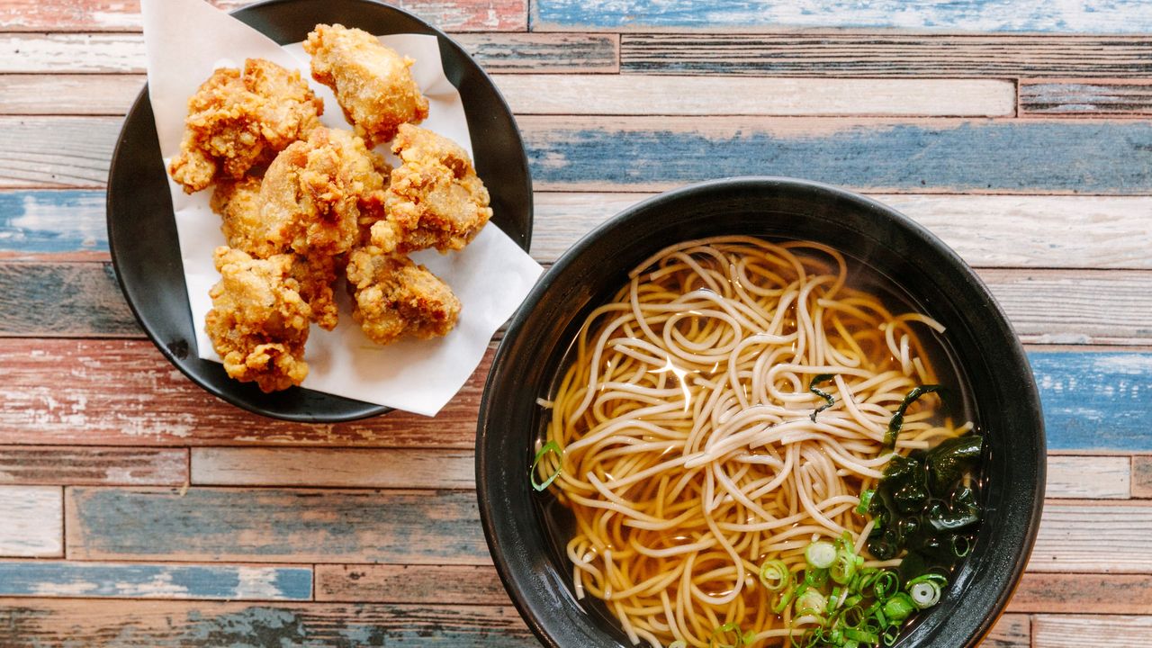 Karaage Fried Chicken Soba Soup Noodle