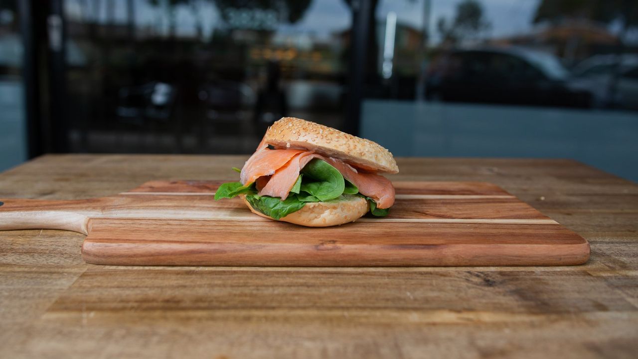Smoked Salmon Bagel Sandwich