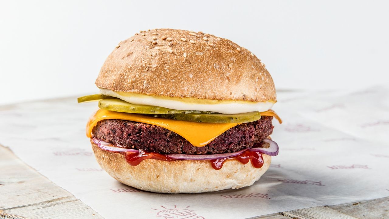 Vegan Cheeseburger 2.0 (2400 kJ)