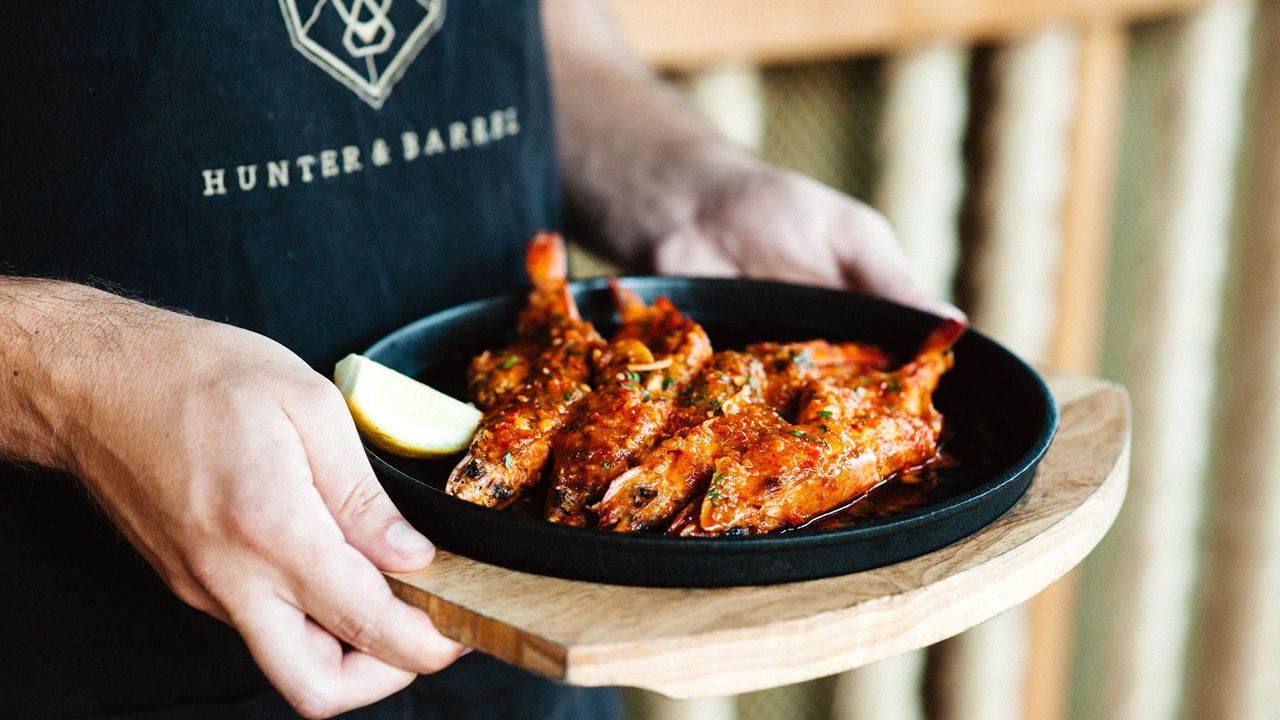 Open Fire Portuguese Prawns