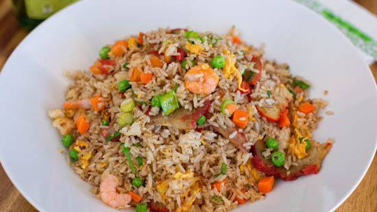 BBQ Pork and Shrimps Fried Rice