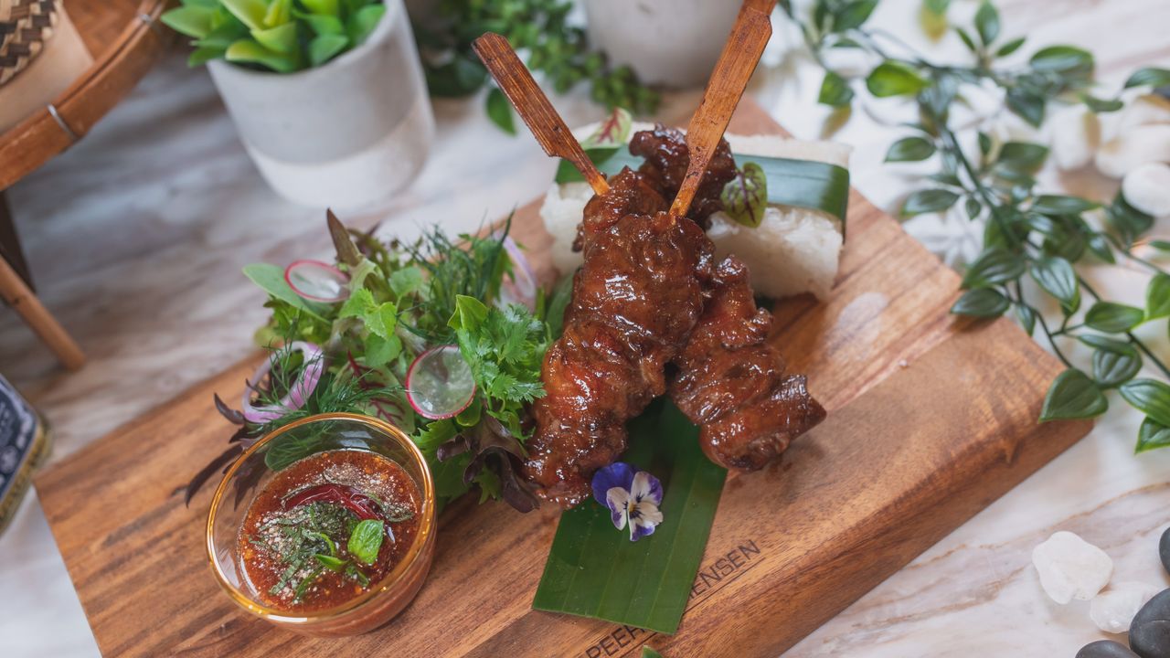 Grilled Marinated Pork w Sticky Rice (Moo Ping)