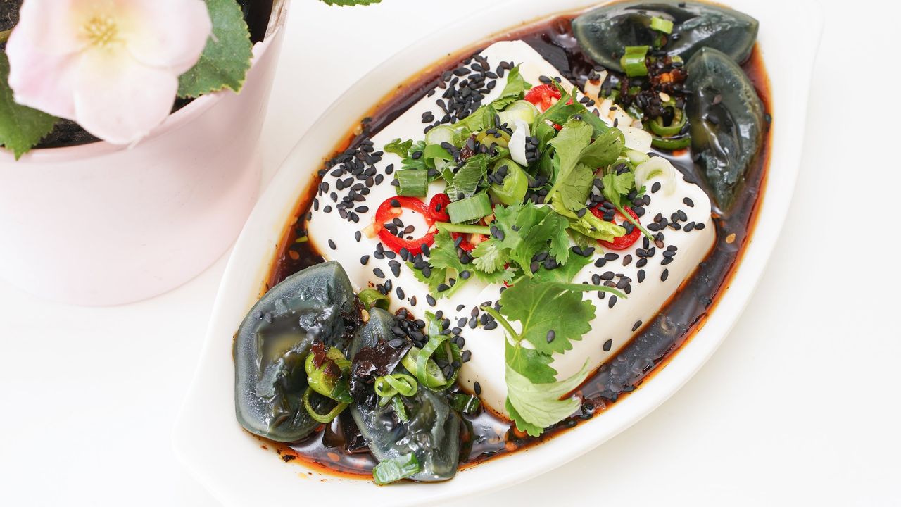 Chinese Tofu with Century Egg