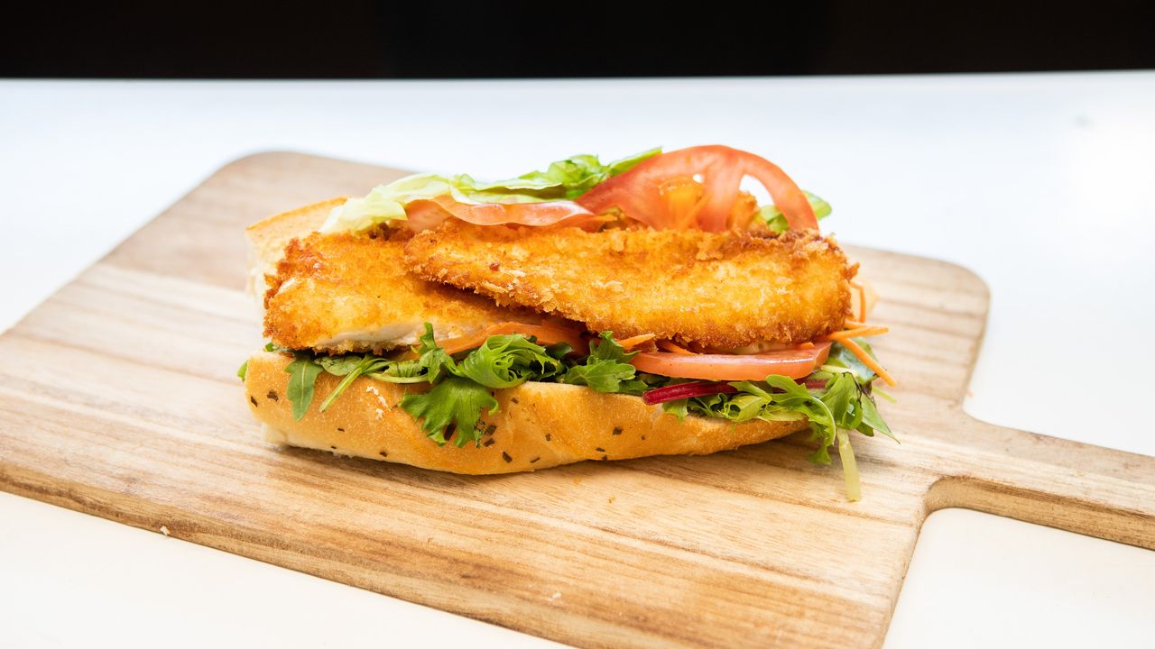 Crumbed Breast Chicken, Sweet Chilli, Salad