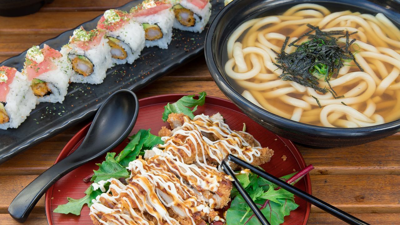 Crumbed Chicken Udon Noodle Soup