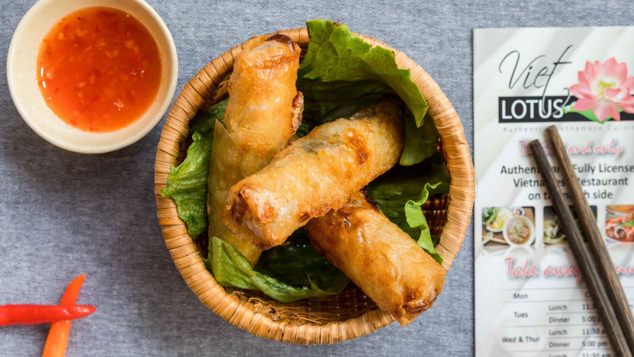 Crispy Chicken Spring Rolls (gf)