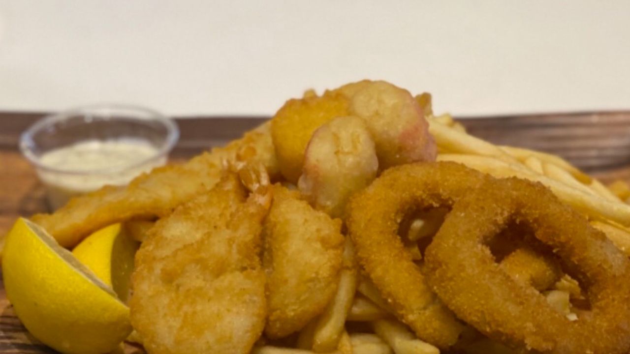 Seafood Basket and Fries