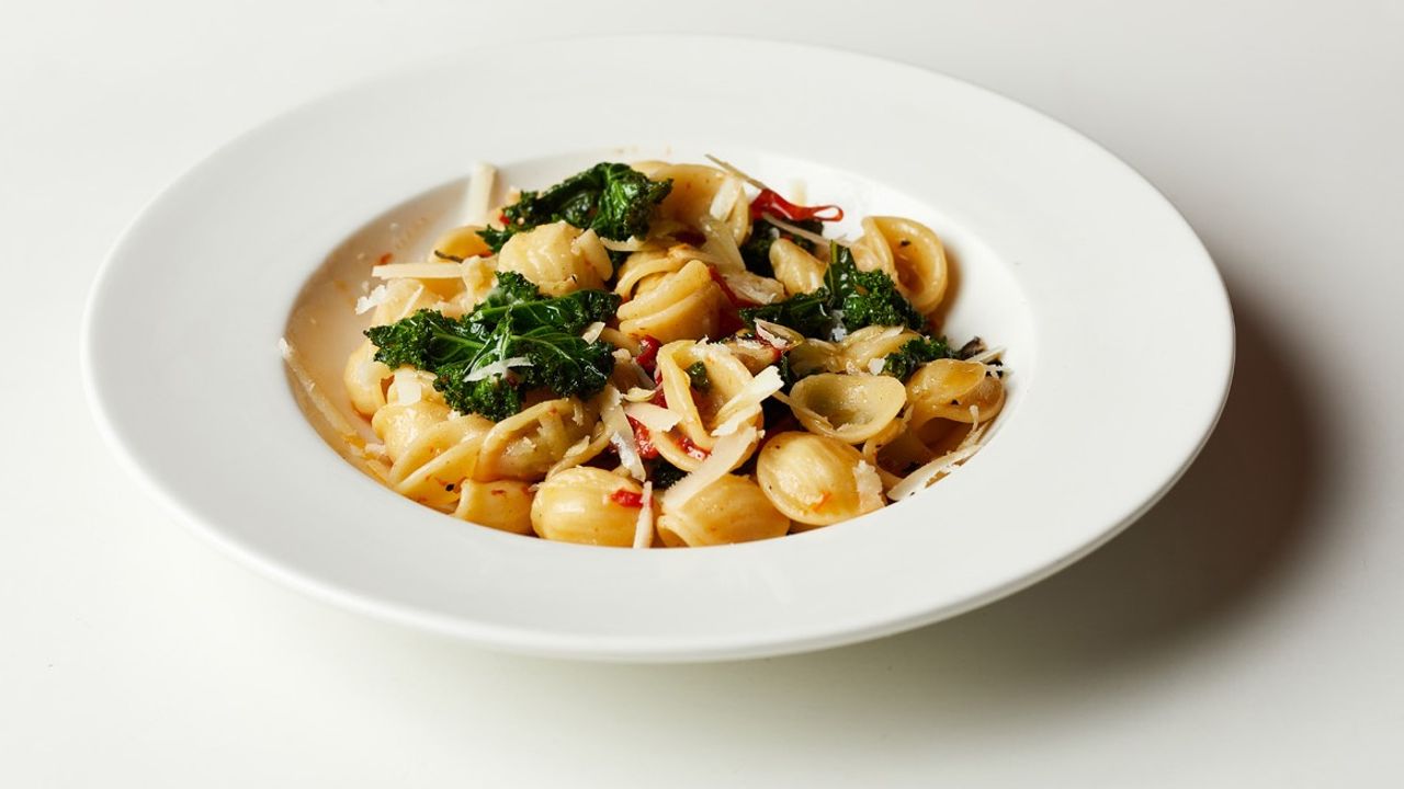 Orecchiette, Chilli Greens, Garlic