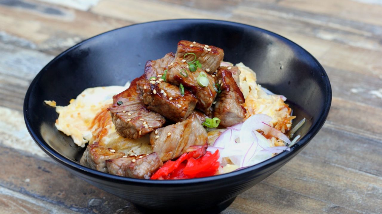 Wagyu Strip Loin Steak Rice Bowl