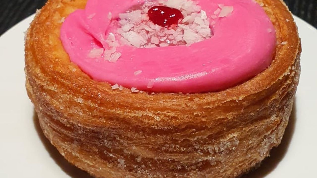 White Chocolate Raspberry Cronut