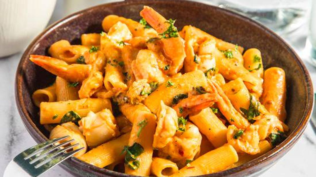 Gamberi w Penne
