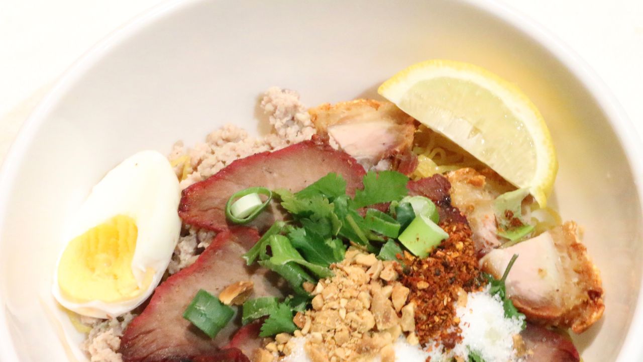 43. Spicy Dry Tom Yum Pork Noodles