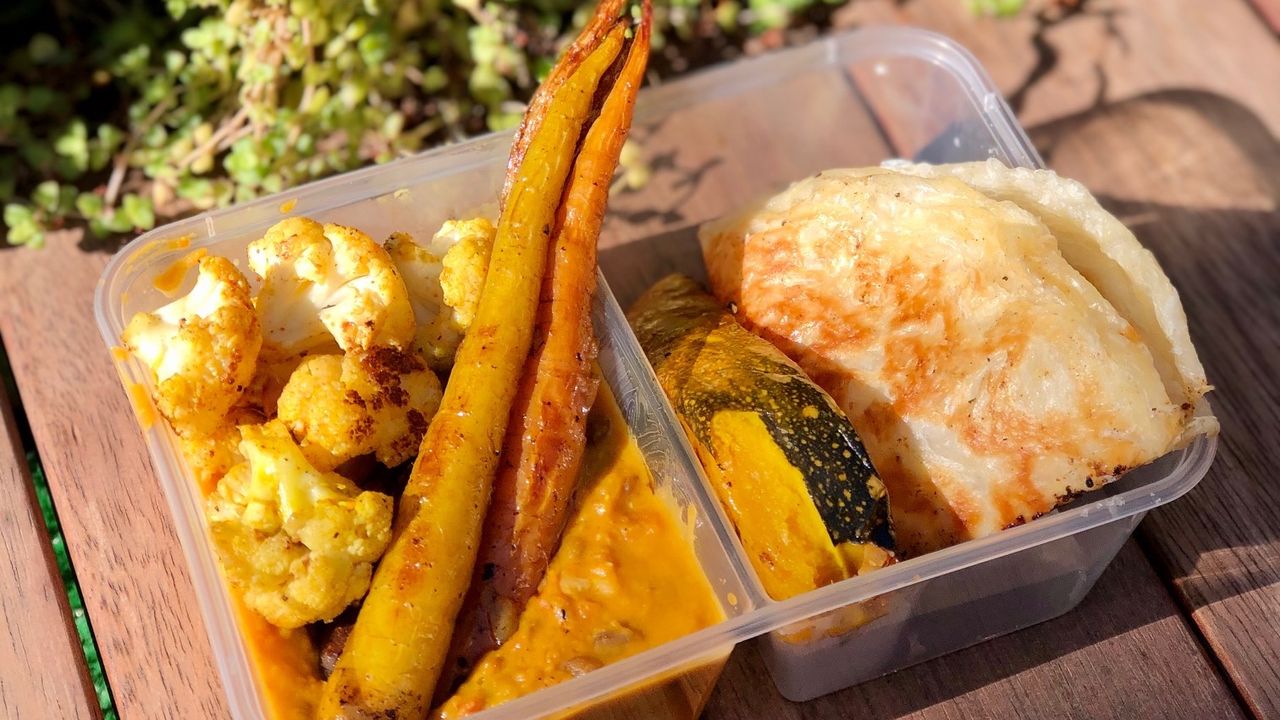 Roasted veggie curry