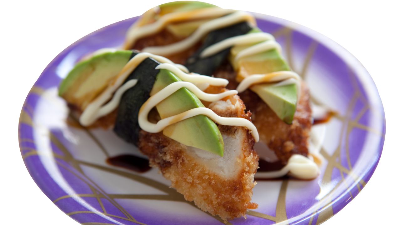 Chicken Schnitzel Avocado Nigiri