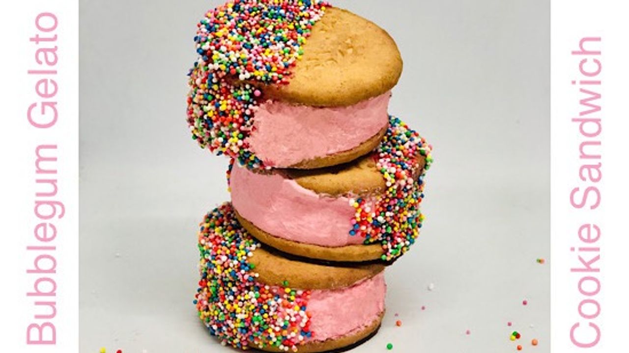 Bubblegum Gelato Cookie Sandwich