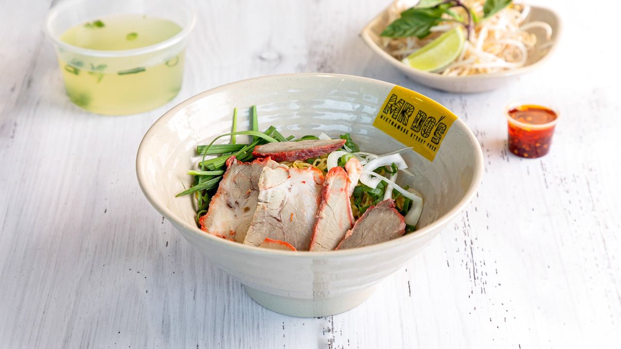 BBQ Pork Egg Noodle Soup