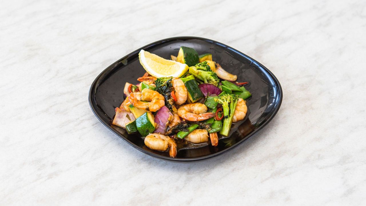 Stir Fried Garlic King Prawns