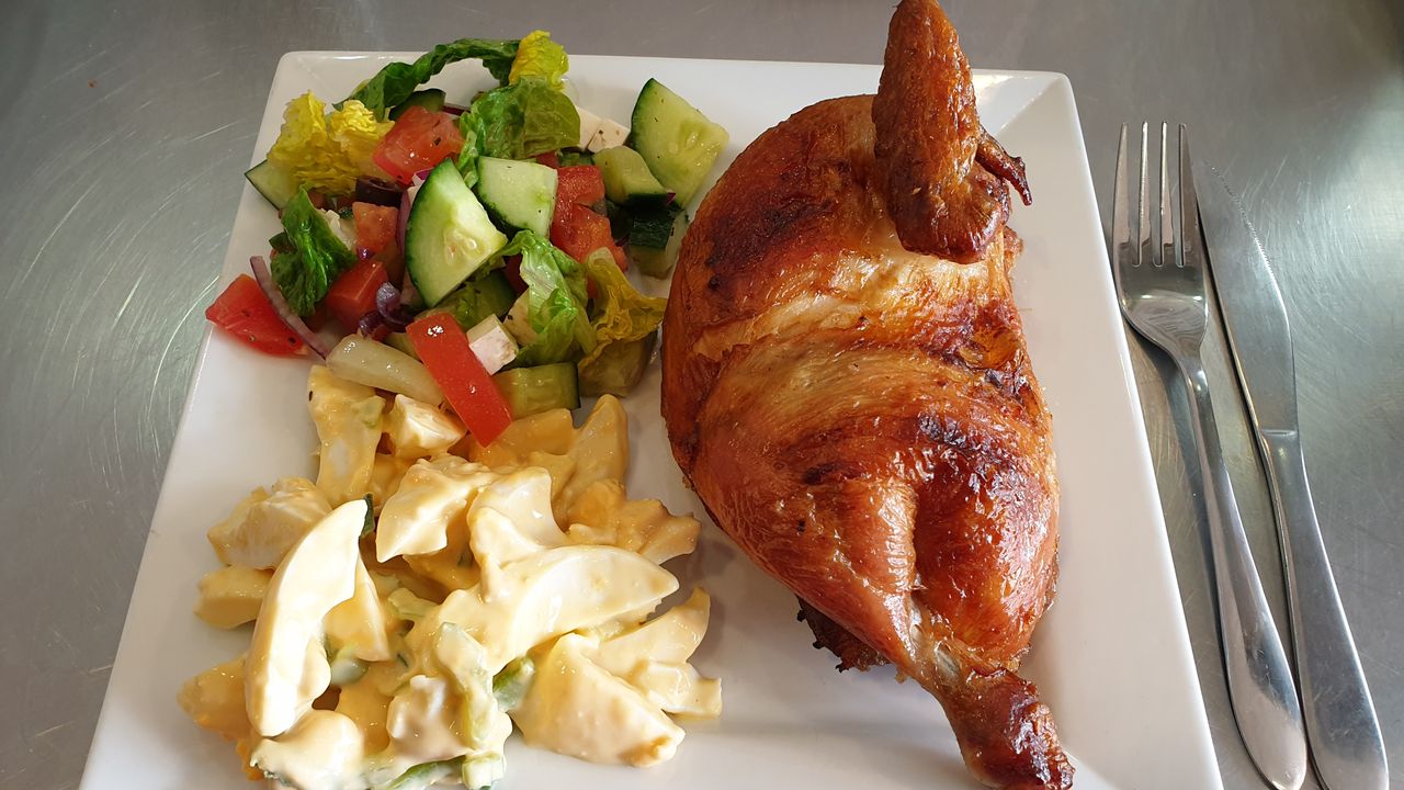 Half Chicken & 2 Salads