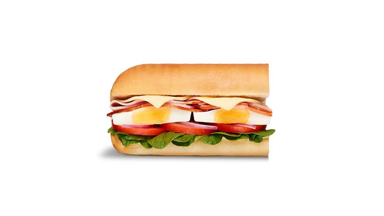 Egg and Cheese Subway Breakfast Six Inch