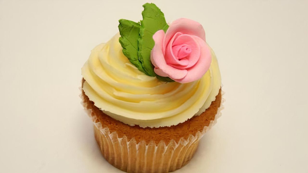Decadent Pink Rose Cupcake