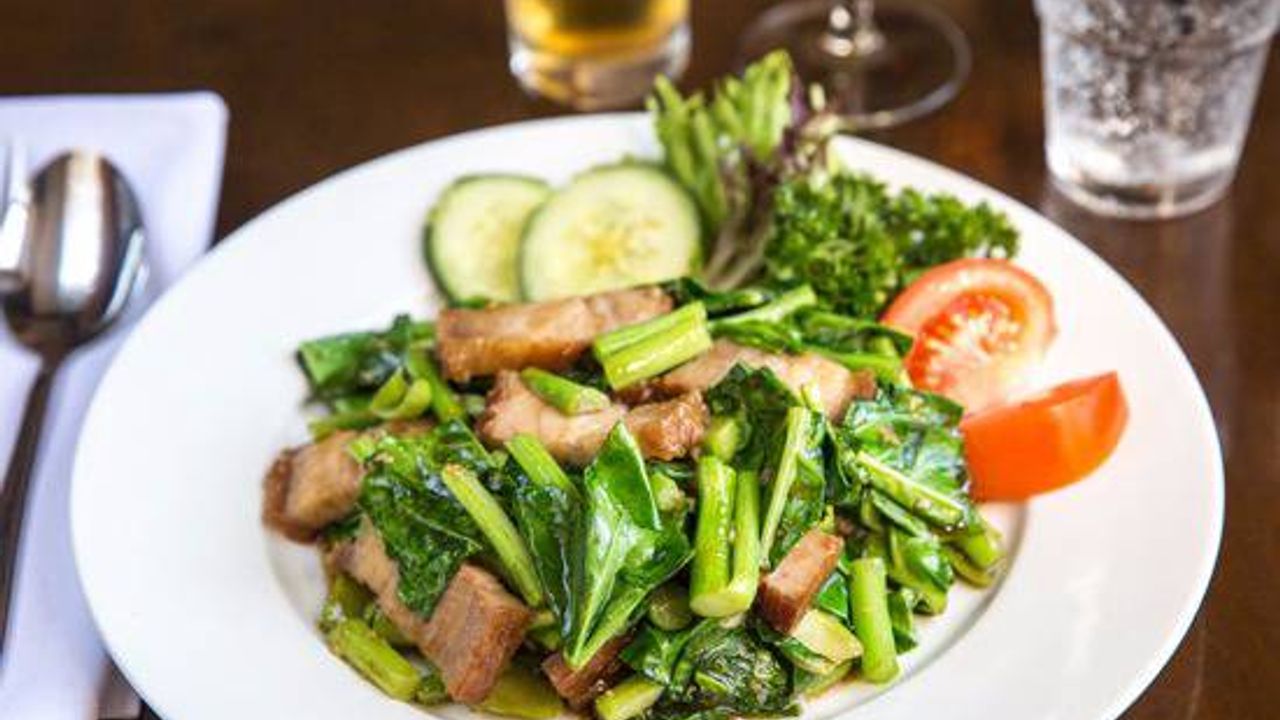 Roasted Pork with Chinese Broccoli