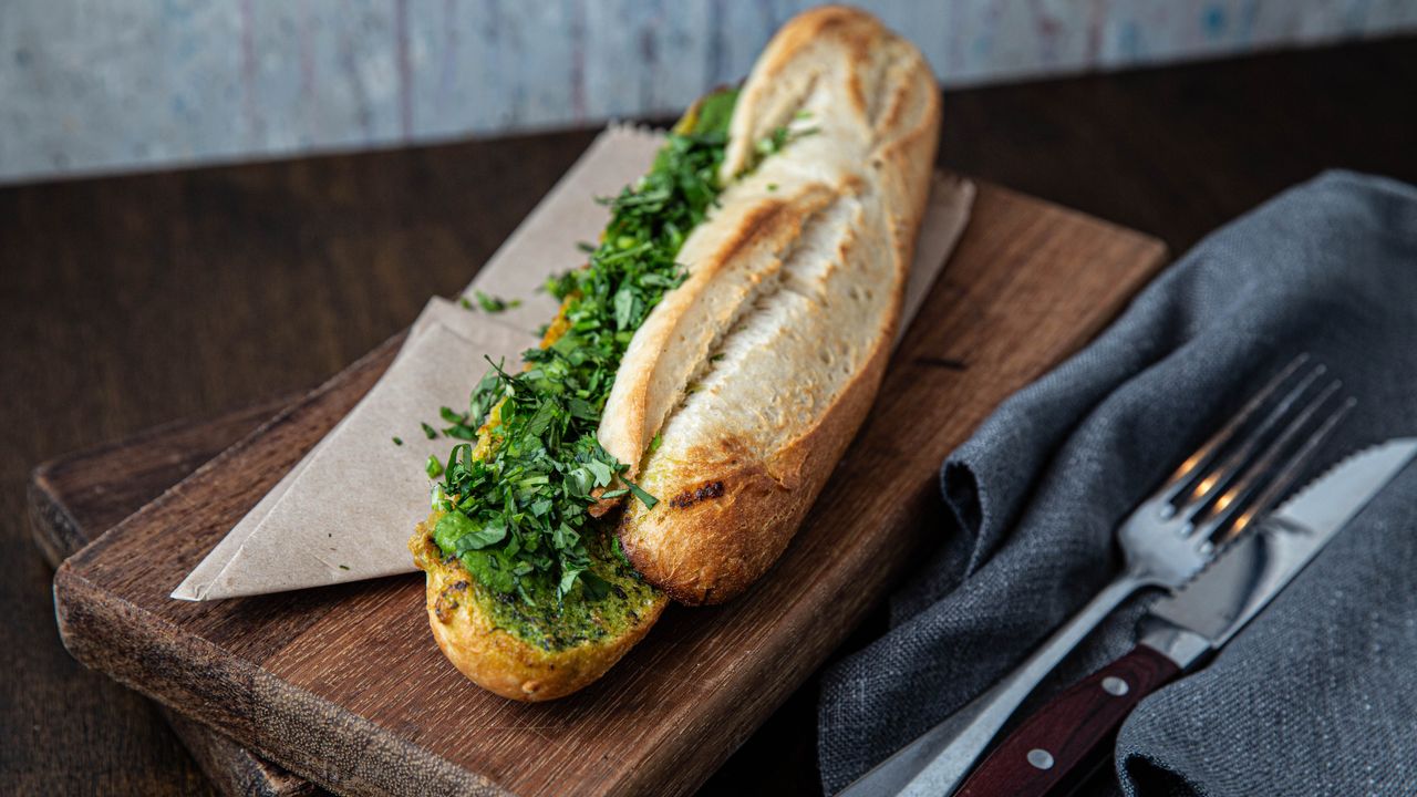 Garlic and herb baguette