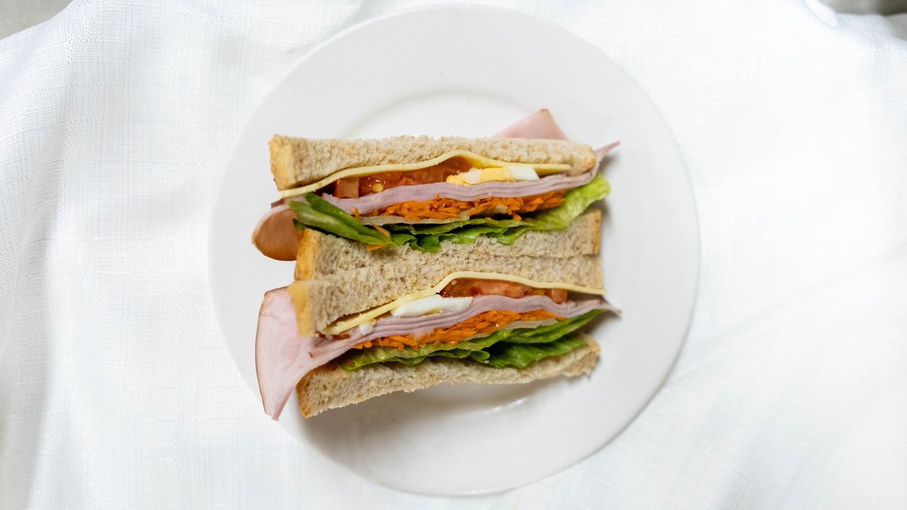 Ham, Cheese and Tomato sandwich