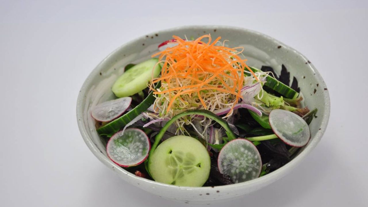 Mixed Green Salad With Soy Sauce Based Dressing