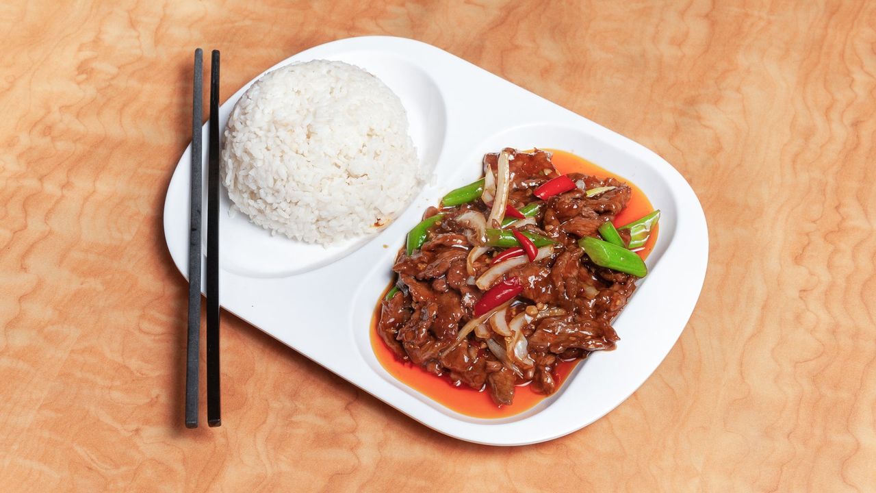 Chili Beef on Rice