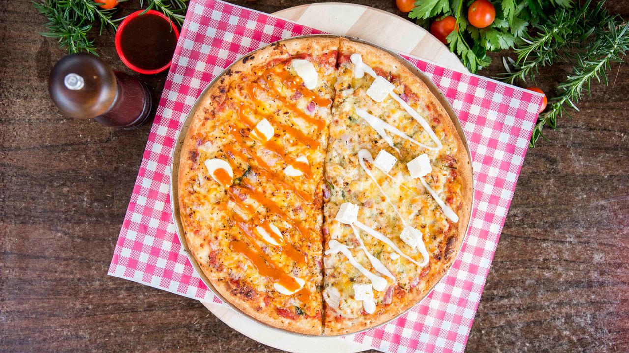 Half and Half Gourmet Pizza