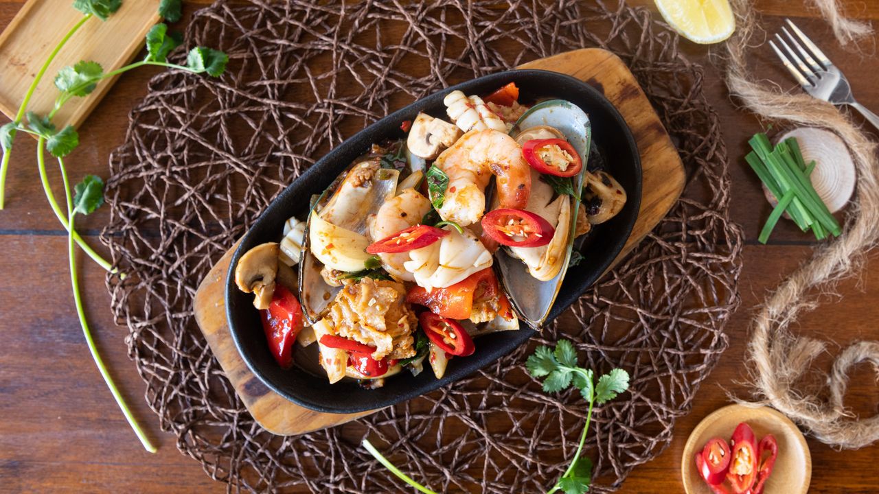 26. Seafood Chili Jam Hot Plate