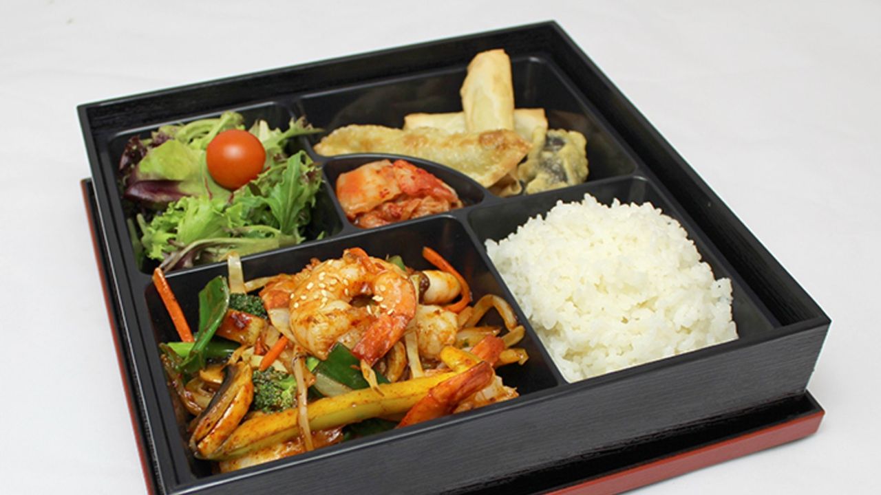 Garlic Prawn Bento