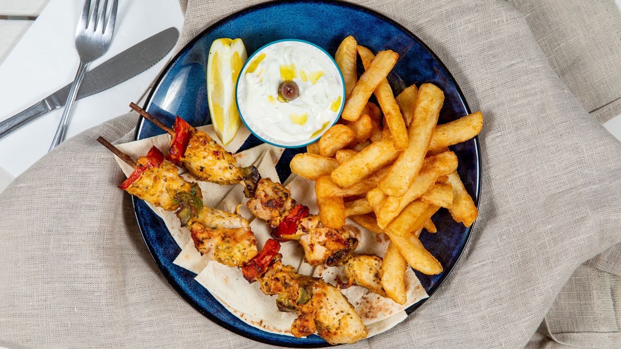 Chicken Souvlaki Plate