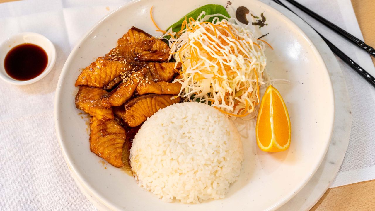 4. Teriyaki Salmon Set