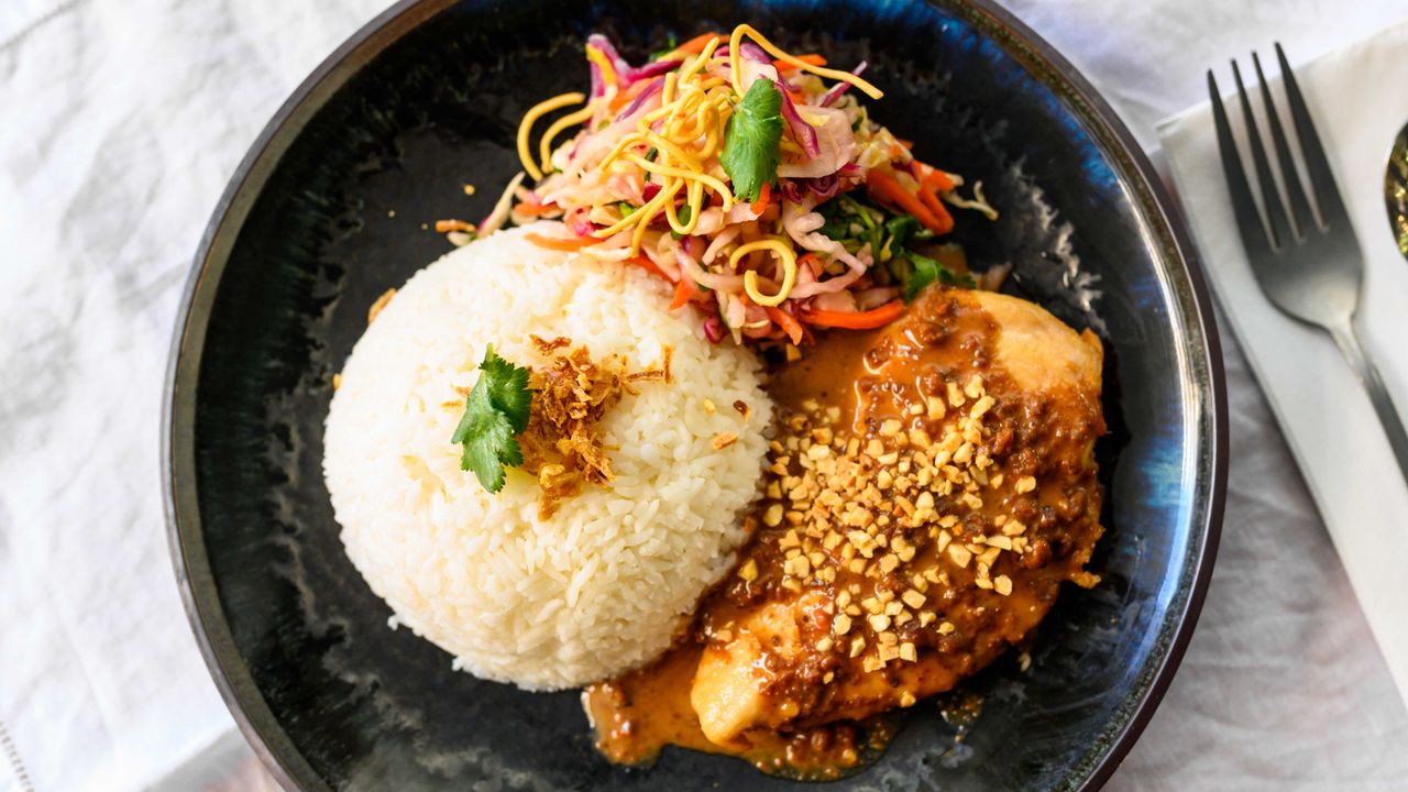 Satay Chicken with Rice