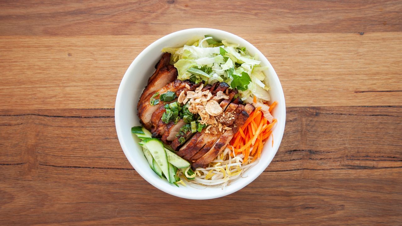 Grilled Marinated Chicken Noodle Salad