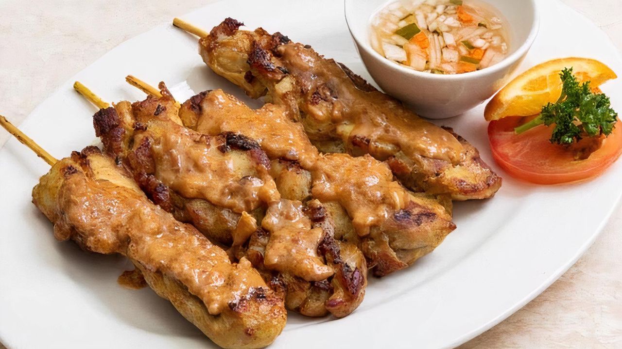 7. Satay Chicken (4 Sticks)