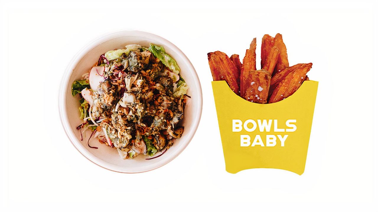 Cha Cha Chicken Bowl & Sweet Potato Chips