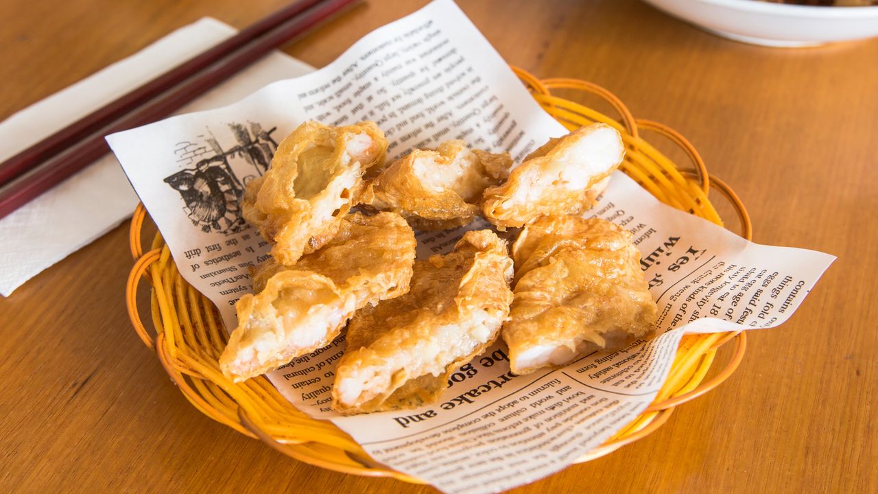 Beancurd Skin Roll with Minced Prawn