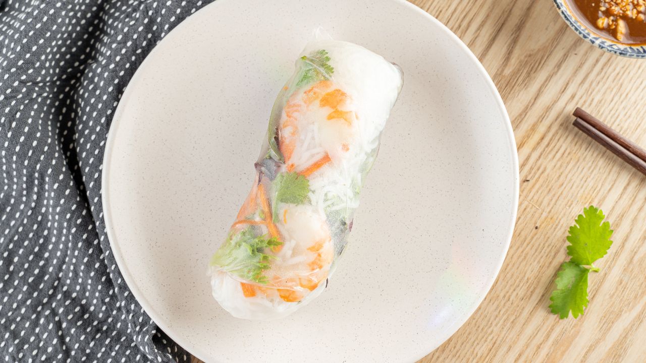 Steamed Prawn Rice Paper Roll