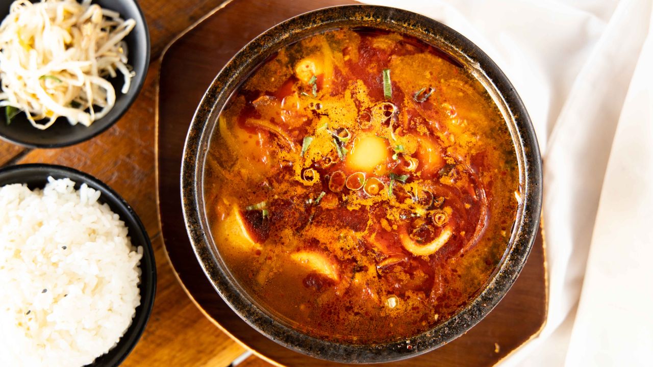 Soft Tofu Soup with Rice