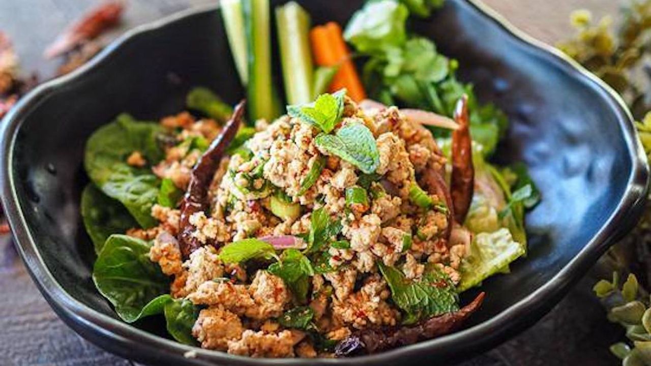 Laab Chicken with Chilli & Lime Dressing