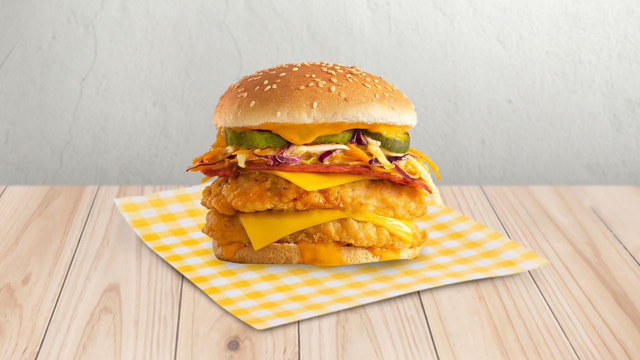 Double Sriracha Slaw Burger