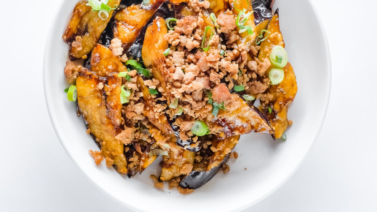 Braised & Stir Fry Eggplant Minced Chicken
