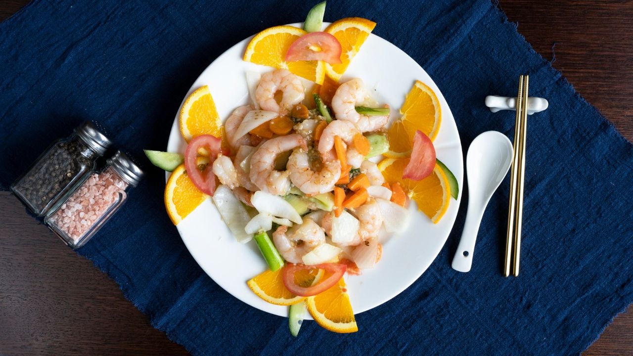 King Prawns with Garlic Sauce