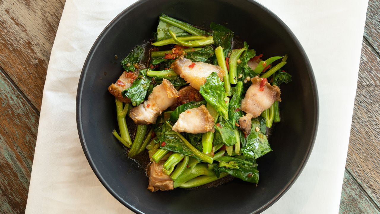 Crispy Pork Belly in Oyster Sauce
