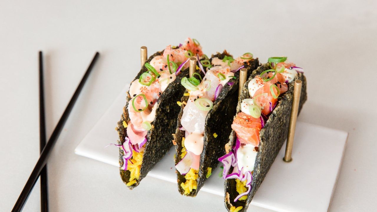 Three Nori Tacos
